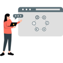 پیش‌نمایش فایل girl-talking-about-website-currency-13114190 از پک فناوری بلاکچین