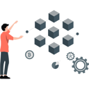 پیش‌نمایش فایل man-setting-bitcoin-box-13114192 از پک فناوری بلاکچین