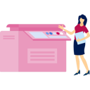 پیش‌نمایش فایل girl-printing-document-on-printer-13057096 از پک صنعت چاپ
