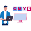 پیش‌نمایش فایل man-checking-cmyk-graphic-colour-13057097 از پک صنعت چاپ