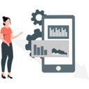 پیش‌نمایش فایل girl-setting-business-graph-13569152 از پک فعالیت‌های تجاری