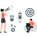 پیش‌نمایش فایل woman-announcing-business-marketing-13604667 از پک کسب و کار خلاق