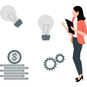 پیش‌نمایش فایل woman-getting-new-ideas-for-business-profit-13604646 از پک کسب و کار خلاق