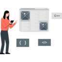 پیش‌نمایش فایل woman-pointing-computer-programming-13604631 از پک کسب و کار خلاق