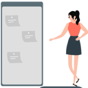 پیش‌نمایش فایل woman-standing-near-mobile-note-13604884 از پک فریلنسری