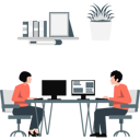 پیش‌نمایش فایل young-boy-and-girl-discussing-about-work-13604866 از پک فریلنسری