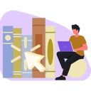پیش‌نمایش فایل boy-selecting-book-13698403 از پک کتاب الکترونیک
