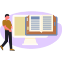 پیش‌نمایش فایل boy-showing-online-book-reading-13698389 از پک کتاب الکترونیک