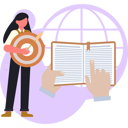 پیش‌نمایش فایل girl-holding-target-goal-13698396 از پک کتاب الکترونیک