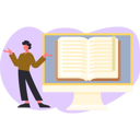پیش‌نمایش فایل boy-presenting-online-reading-book-13698271 از پک کتاب الکترونیک