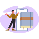 پیش‌نمایش فایل boy-reading-e-book-from-mobile-application-13698267 از پک کتاب الکترونیک