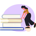 پیش‌نمایش فایل girl-presenting-e-books-13698280 از پک کتاب الکترونیک