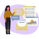 پیش‌نمایش فایل girl-talking-about-digital-library-13698273 از پک کتاب الکترونیک