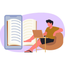 پیش‌نمایش فایل student-playing-online-audio-book-on-smartphone-app-13698278 از پک کتاب الکترونیک