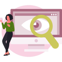 پیش‌نمایش فایل girl-doing-research-about-eye-on-website-13685122 از پک رایانش