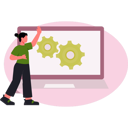 پیش‌نمایش فایل woman-doing-laptop-setting-13786206 از پک رایانش