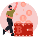 پیش‌نمایش فایل man-collecting-crypto-coins-in-wallet-13685177 از پک ارز دیجیتال