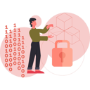 پیش‌نمایش فایل man-doing-security-on-computer-coding-13685205 از پک ارز دیجیتال