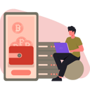 پیش‌نمایش فایل man-saving-money-in-wallet-online-13685212 از پک ارز دیجیتال