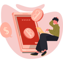 پیش‌نمایش فایل man-thinking-about-bitcoin-star-rating-13685173 از پک ارز دیجیتال