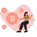 پیش‌نمایش فایل woman-pointing-huge-crypto-profit-13685198 از پک ارز دیجیتال