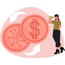پیش‌نمایش فایل young-woman-doing-exchange-coins-13685183 از پک ارز دیجیتال
