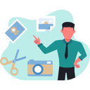 پیش‌نمایش فایل businessman-showing-seo-presentation-13749058 از پک سئو