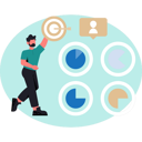 پیش‌نمایش فایل man-showing-different-pie-chart-13749041 از پک سئو