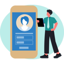 پیش‌نمایش فایل man-watching-mobile-profile-13749073 از پک سئو