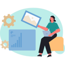 پیش‌نمایش فایل woman-making-ui-design-13749051 از پک سئو