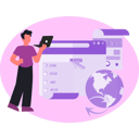 پیش‌نمایش فایل man-working-on-seo-web-13748943 از پک موتور جستجو