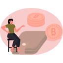 پیش‌نمایش فایل girl-talking-about-wallet-money-13685260 از پک ارز دیجیتال