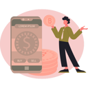 پیش‌نمایش فایل man-doing-selling-coins-13685252 از پک ارز دیجیتال
