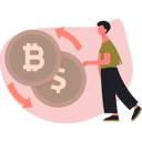 پیش‌نمایش فایل man-exchanging-money-13685234 از پک ارز دیجیتال