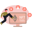 پیش‌نمایش فایل man-running-towards-ntf-token-13685248 از پک ارز دیجیتال