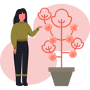 پیش‌نمایش فایل woman-pointing-crypto-tree-13685224 از پک ارز دیجیتال