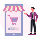 پیش‌نمایش فایل businessman-introducing-online-shopping-13748857 از پک فروش و تخفیف‌های ویژه
