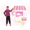 پیش‌نمایش فایل man-buying-shoes-online-13748871 از پک فروش و تخفیف‌های ویژه