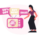 پیش‌نمایش فایل woman-marketing-through-hot-sale-13748864 از پک فروش و تخفیف‌های ویژه