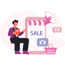 پیش‌نمایش فایل businessman-marking-sale-online-13748771 از پک فروش و تخفیف‌های ویژه