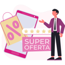 پیش‌نمایش فایل businessman-showing-super-offer-discount-13748777 از پک فروش و تخفیف‌های ویژه