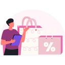 پیش‌نمایش فایل man-showing-discount-shopping-13748795 از پک فروش و تخفیف‌های ویژه