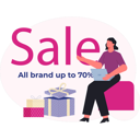 پیش‌نمایش فایل woman-doing-promotion-brand-sale-offer-13748809 از پک فروش و تخفیف‌های ویژه
