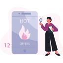 پیش‌نمایش فایل woman-doing-research-on-online-hot-sale-13748776 از پک فروش و تخفیف‌های ویژه