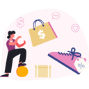 پیش‌نمایش فایل woman-explaining-promote-shopping-13748785 از پک فروش و تخفیف‌های ویژه