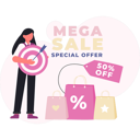 پیش‌نمایش فایل woman-holding-target-goal-13748790 از پک فروش و تخفیف‌های ویژه