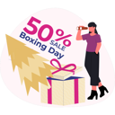 پیش‌نمایش فایل woman-looking-50-percentage-sale-boxing-day-13748805 از پک فروش و تخفیف‌های ویژه