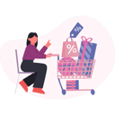 پیش‌نمایش فایل woman-pushing-shopping-trolley-13748770 از پک فروش و تخفیف‌های ویژه