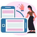 پیش‌نمایش فایل girl-looking-mobile-document-13784869 از پک خدمات وب