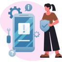 پیش‌نمایش فایل girl-pointing-mobile-info-13749129 از پک خدمات وب